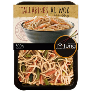 Tallarines Al Wok Listos Para Calentar y Comer Ta-Tung 300 G.