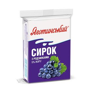 Сирок Яготинське солодкий із ізюмом 9% 180 г