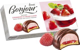 Postre Conti Bonjour Fresa con Crema 232g