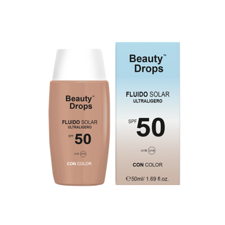 Fluido Solar Ultraligero con Color - Beauty Drops - SPF 50 50ML 8436044675058
