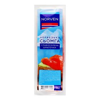 Сьомга Norven слабосолена шматочки 180 г