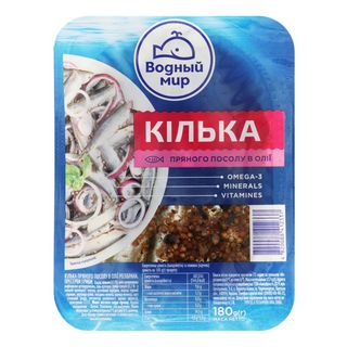 Кілька Водний Світ Пряного Посолу В Олії 180Г