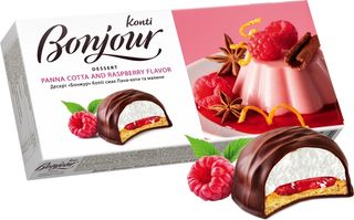 Konti Bonjour Postre de Panna Cotta y Frambuesa, 232g