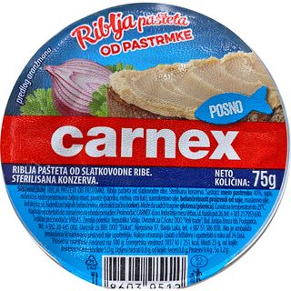 Riblja Pašteta Od Pastrmke 75 G Carnex (159512)