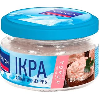 Ікра атлантичних риб Norven в соусі з м'ясом краба 160 г