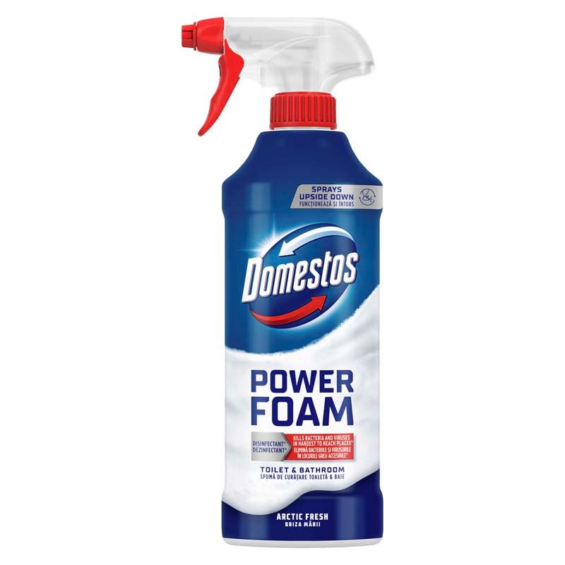 Domestos Power Foam Почистваща Пяна за Тоалетна Arctic Fresh 435мл / 450мл