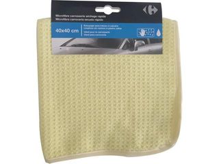 Carrefour Tissu de séchage en microfibre jaune, 40x40cm