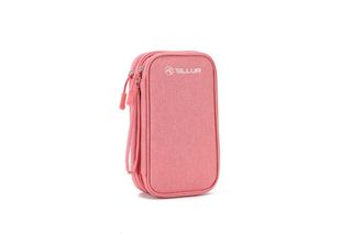 Geanta Tellur Pentru Organizare Cabluri Si Accesorii 21X12.5X6Cm, Poliester, Roz