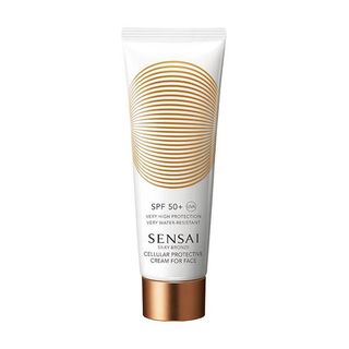 Crema protectora celular para rostro Sensai Silky Bronze