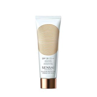 Crema protectora celular para rostro Sensai Silky Bronze