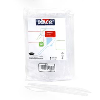Igor Couteau en Plastique Transparent 17cm 100 Unités
