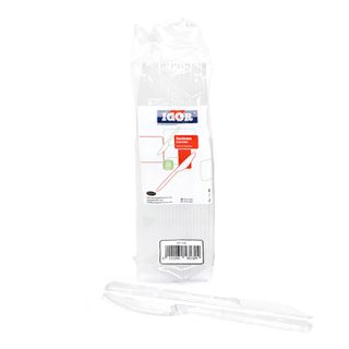Igor Couteau en Plastique Transparent 18cm 20 Unités