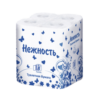 Туалетная бумага Нәзіктік (Нежность), 8 рул