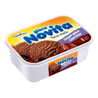 Novita bac de crème glacée chocolat 1L