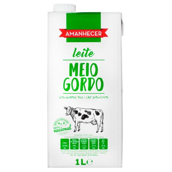 Amanhecer Leite UHT Meio Gordo 1L