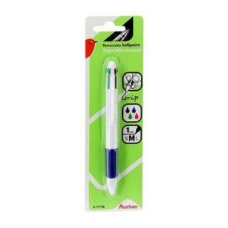 Auchan Boligrafo 4 Colores + 1 Recarga