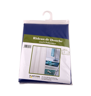 Rideau de douche R0716 -2x1.8 Mètres-Polyster -Uni  - 716