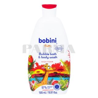 ბობინი შხაპის გელი და ბადუზანა 4245 1 წლის ასაკიდან Fun მარწყვის არომატით Exp 500მლ *