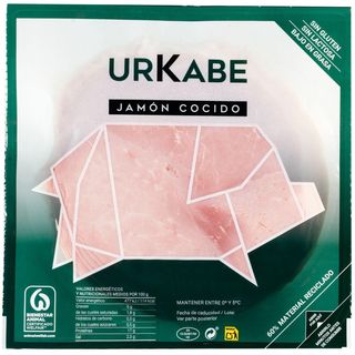 Jamón Cocido Urkabe, Lonchas, Sobre 175 G