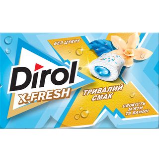 Жувальна гумка Dirol Ікс-Фреш свіж.м`яти,ван.19,5г