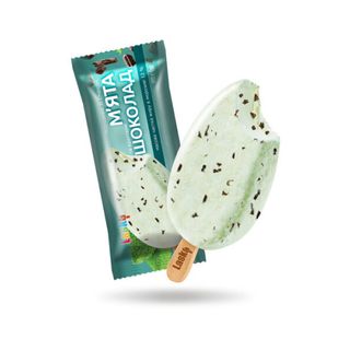 Морозиво Laska зі смаком м`яти та крихтами шоколаду 80 г