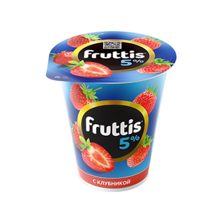 Йогурт Fruttis Сливочное Лакомство (5) Клубника, 290гр