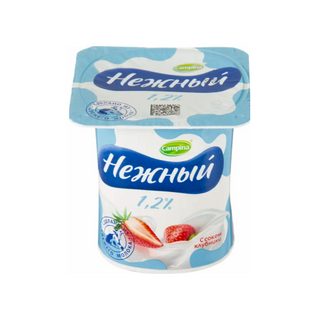 Йогурт Campina Нежный 1,2 клубника, 100гр