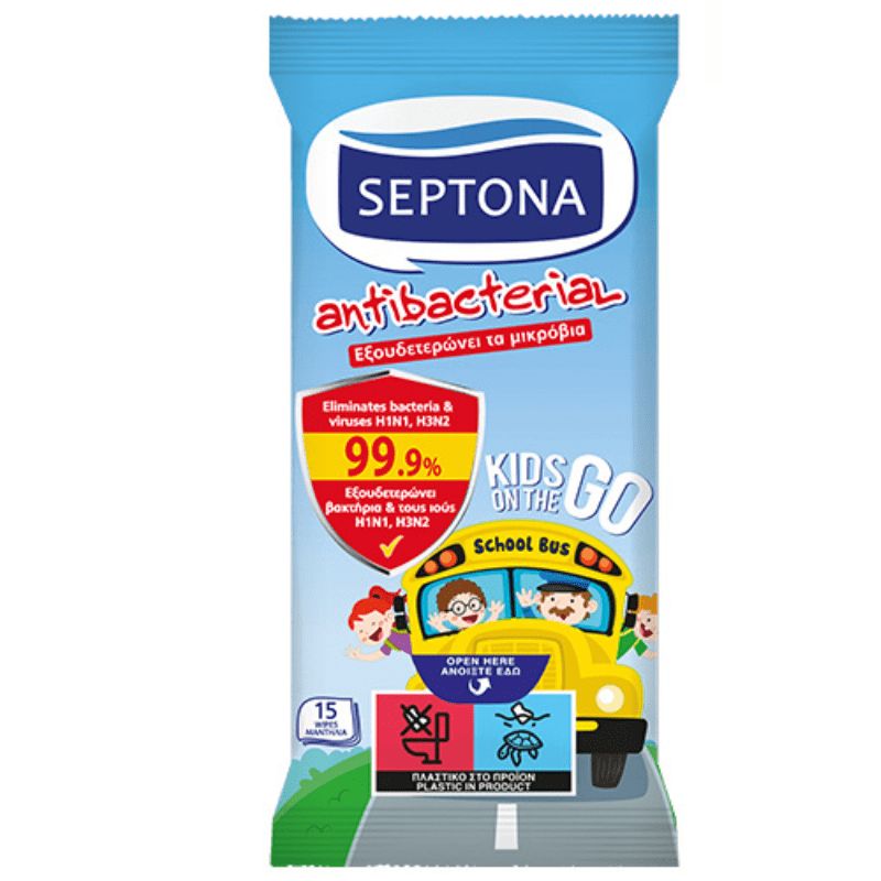 TOALHITAS SEPTONA ANTIBACTERIANO KIDS 15 UN