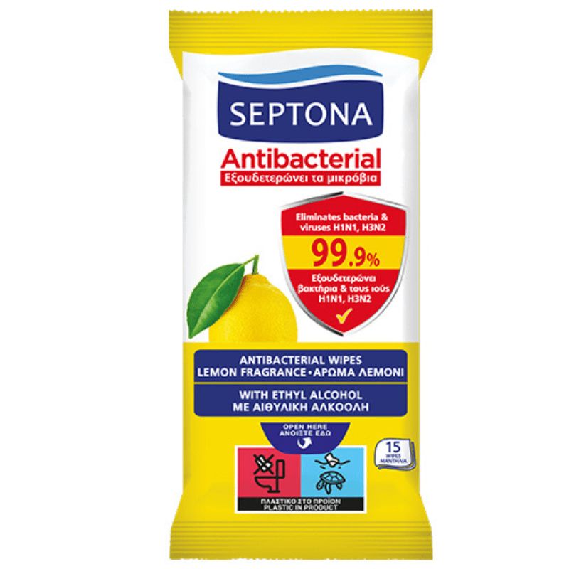 TOALHITAS SEPTONA ANTIBACTERIANAS LIMÃO 15UN
