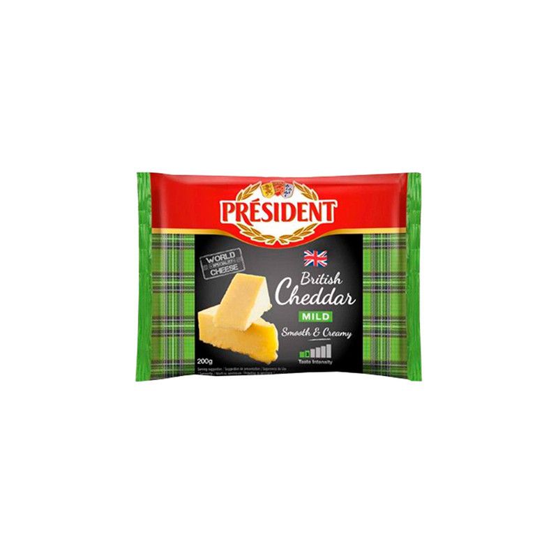 President Mild White Cheddar 200 g