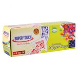SUPER TOUCH Zipper Lock Bags 50 Pack, 18x16.5cm