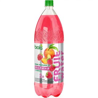 Напій газований Biola Fruit Water малина-персик 2л
