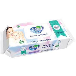 Flovell Bio Влажные Салфетки для Детей с Крыш, 72 Шт