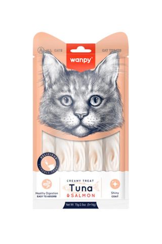 Zestaw promocyjny 3+1 za 1 grosz WANPY do lizania tuńczyk łosoś 5x14g