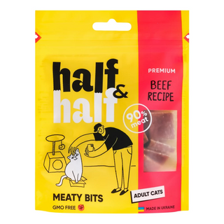 Ласощі для котів HALF&HALF яловичина 50г