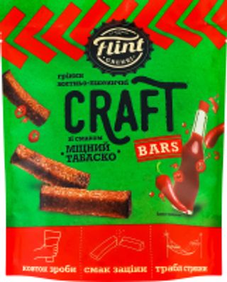 Грінки Flint Craft Bars Міцний табаско житньо-пшеничні 90г