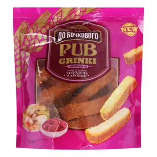 Chipsuri din pâine de grâu cu hrean PUB GRINKI, 150g