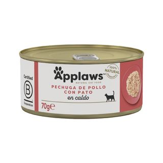 0.07 KG Applaws Pollo y Pato en paté lata para gatos