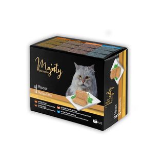 1.02 KG Majesty Adult Mousse Mix lata para gatos - Pack