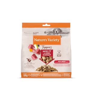 0.12 KG Nature's Variety Toppers Buey Liofilizado para perros