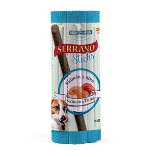 19 KG Mediterranean Natural Serrano Barritas de Salmón y Atún para perros