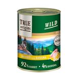 0.4 KG True Origins Wild Adult Conejo y Plátano lata para perros