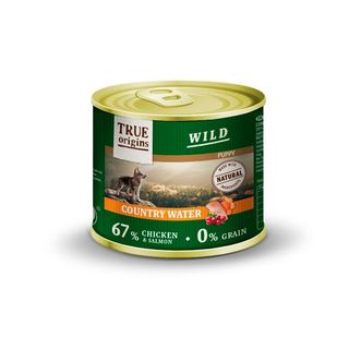 0.4 KG True Origins Wild Puppy Country Water Pollo y Salmón en paté lata