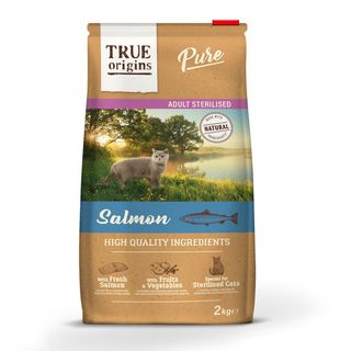 7 KG True Origins Pure Adult Sterilised Salmón pienso para gatos