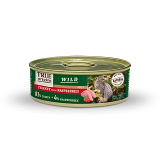 0.085 KG True Origins Wild Adult Pavo y Frambuesas lata para gatos