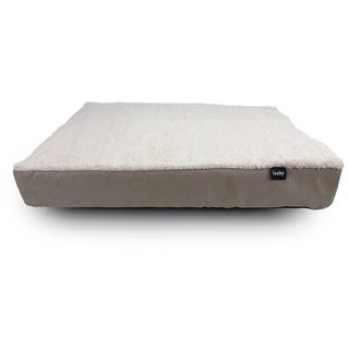 Leeby Colchão Ortopédico Viscoelástico Castanho e Branco para cães