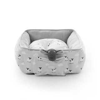 Leeby Alcofa de ovelhas com almofada amovível e brinquedo para cachorros [LBB41596]
