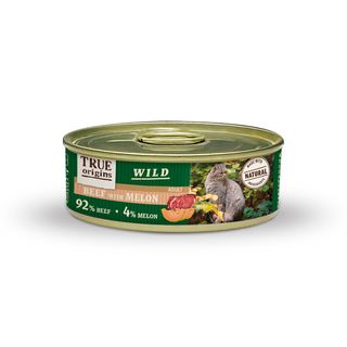 0.085 KG True Origins Wild Adult Carne y Melón lata para gatos