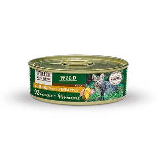 0.085 KG True Origins Wild Kitten Pollo y Piña lata para gatos