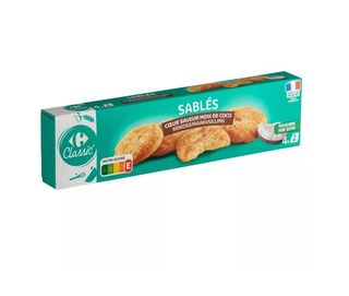 Biscuits Sablés Fondant Cœur Noix De Coco Carrefour 100G